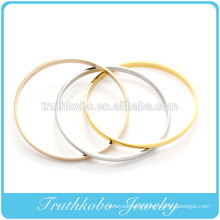 china high quality Stainless steel triple color love cuff fashion bracelet Bangles machine cut bangle OEM